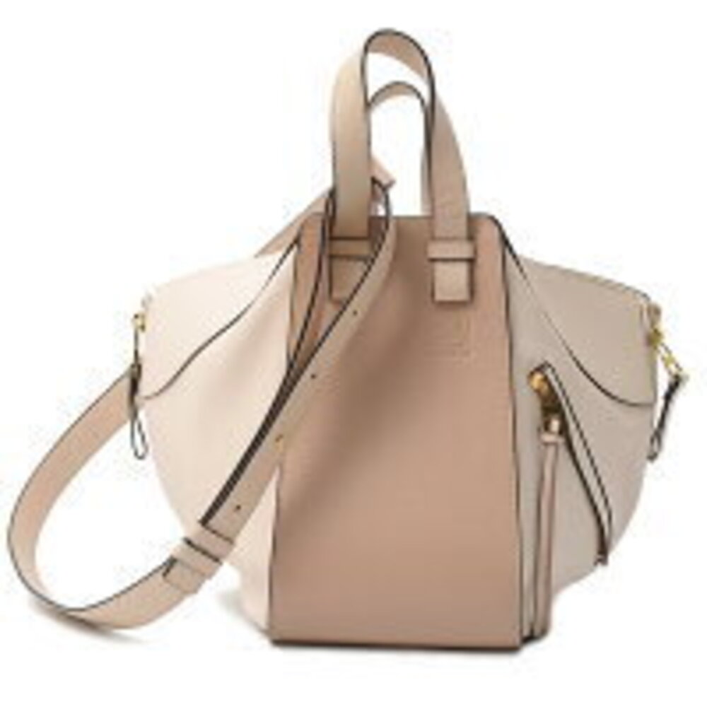 Loewe Hammock Shoulder Handbag Pink Beige Tan Calfskin